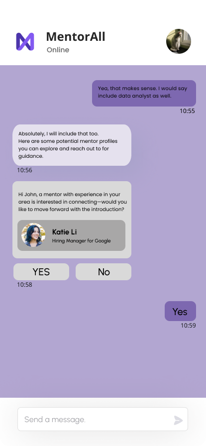 AI-Powered Matching - MentorAll Process Step 2